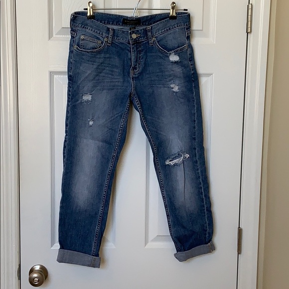 Ankle distressed cropped boyfriend jean - Picture 3 of 4